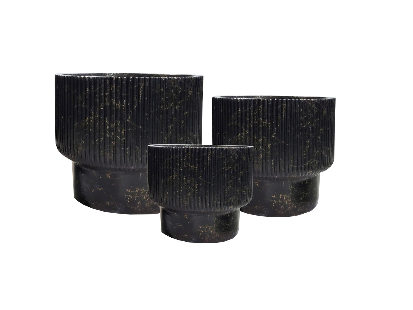 Midnight Crest Planter Trio