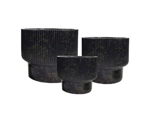 Midnight Crest Planter Trio
